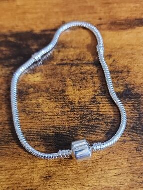 Real Sterling Silver S925 22cm L-8.7in. Snake Bone Chain Bracelet Women jewerlry